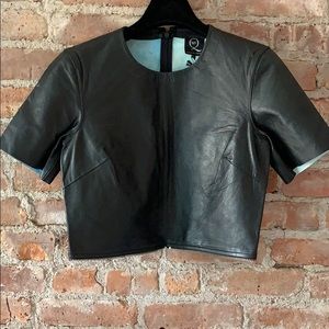 Leather top Alexander McQueen